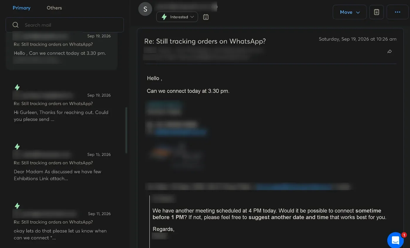A real reply: Can we connect today at 3.30 pm